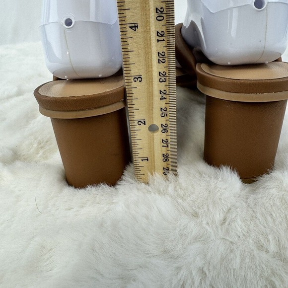 A New Day Women's Sandals Toe Strap Block Heel Brown Size 9.5 - Picture 6 of 7